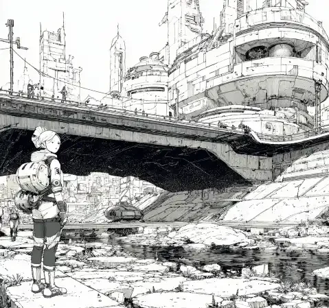 在书桌前浏览漫画题材目录的整理场景